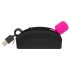 PalmPower Pocket Wand - mini roze-zwarte massagestav vibrator