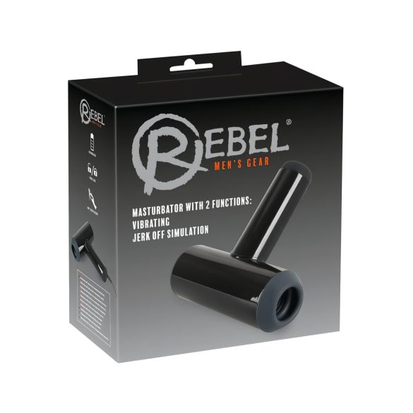 Rebel - oplaadbare beweging, vibrerende masturbator (zwart)