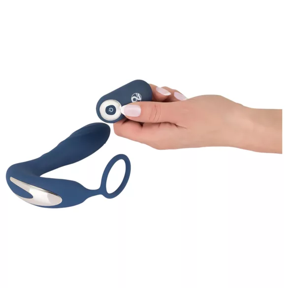 You2Toys - Prostaat vibrator met penisring - siliconen - blauw