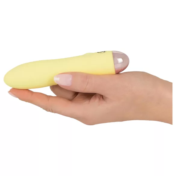 Cuties Mini Yellow - oplaadbare siliconen staafvibrator (geel)