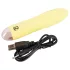 Cuties Mini Yellow - oplaadbare siliconen staafvibrator (geel)