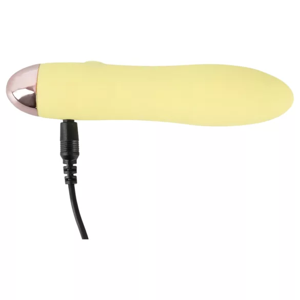 Cuties Mini Yellow - oplaadbare siliconen staafvibrator (geel)