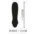 Cuties Mini Paars - oplaadbare, siliconen staafvibrator (paars)