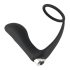 Zwarte Fluweel - Anale vibrator met penisring (zwart)