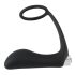 Zwarte Fluweel - Anale vibrator met penisring (zwart)