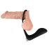 Zwarte Fluweel - Anale vibrator met penisring (zwart)