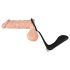 Zwarte Fluweel - Anale vibrator met penisring (zwart)