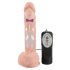Medische stoter - zuignap dildo met draaiende vibraties (natuurlijk)