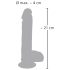 Medische stoter - zuignap dildo met draaiende vibraties (natuurlijk)
