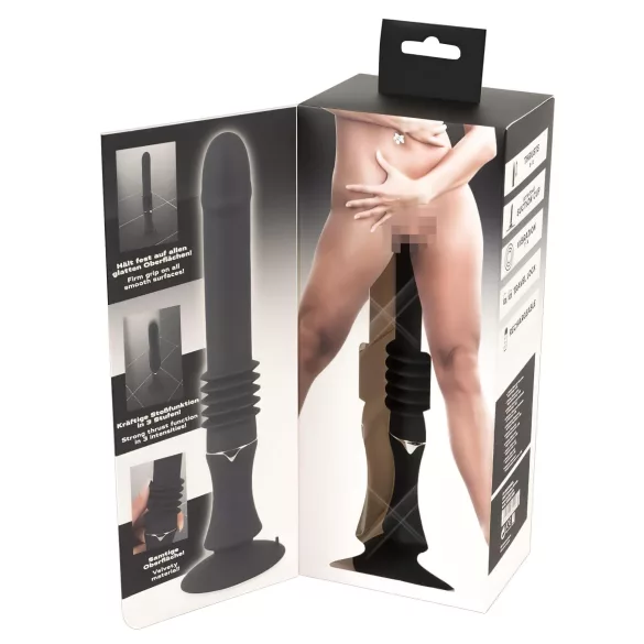 You2Toys Fucking Machine - zuignap-stoter-vibrator (zwart)