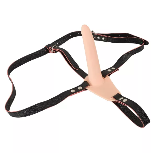 You2Toys - Strap-on dildo vibrator - oplaadbaar - huidkleurig