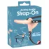 You2Toys - strap-on dubbele vibrator - siliconen - huidkleurig
