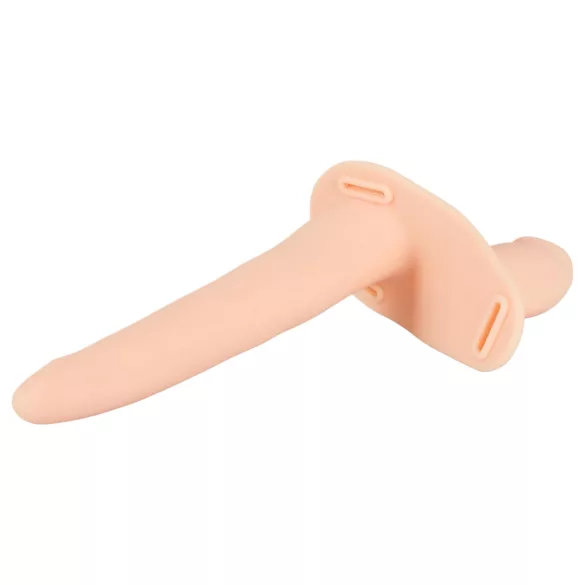 You2Toys - strap-on dubbele vibrator - siliconen - huidkleurig