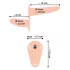 You2Toys - strap-on dubbele vibrator - siliconen - huidkleurig