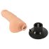 Natuurlijke M - realistische zuigvibrator met ballen en zuignap