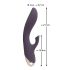 Javida - waterdichte vibrator met clitorisstimulator (paars)