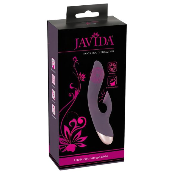 Javida - vibrator met clitorisstimulator - waterdicht - paars