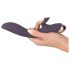 Javida - waterdichte vibrator met clitorisstimulator (paars)