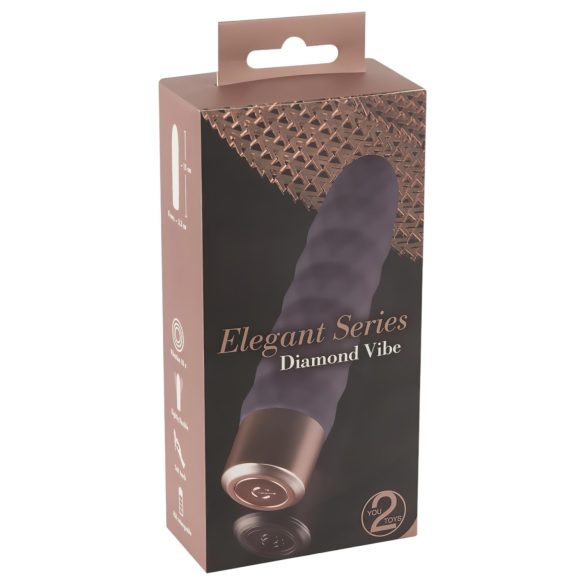 You2Toys Elegante Diamant - oplaadbare staafvibrator (paars)