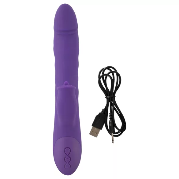 Smile Pearl - vibrator met parels - stootfunctie - paars