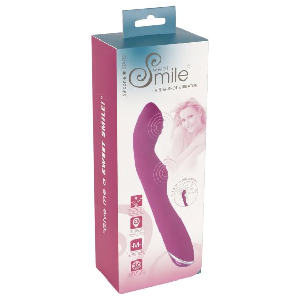SMILE - Flexibele A- en G-spot vibrator (roze)