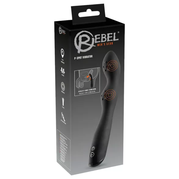 Rebel P-Spot - Prostaat vibrator met 2 motoren - siliconen zwart