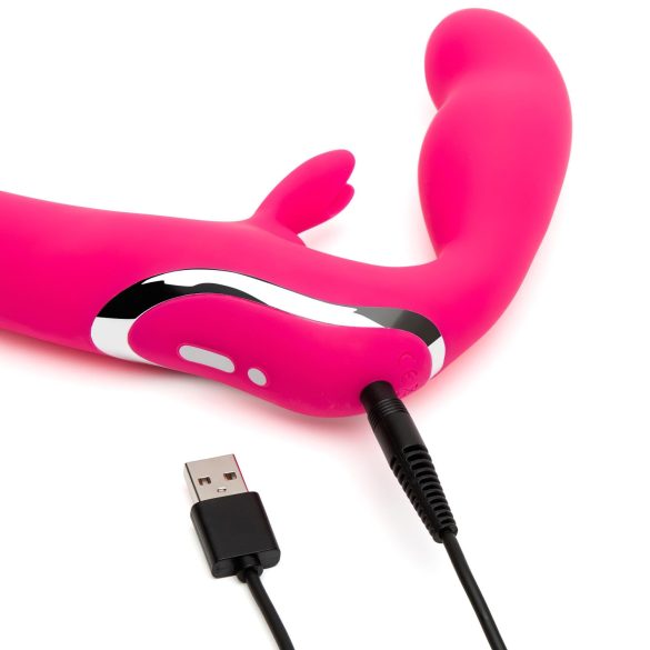 Happyrabbit - draagloze strap-on vibrator - roze
