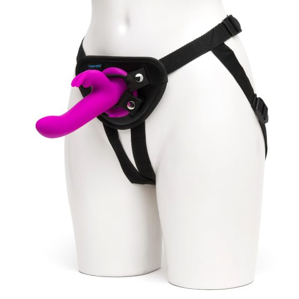 Happyrabbit - strap-on vibrator met konijnenoor - paars