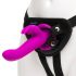 Happyrabbit Strap-On - konijnen-vibrator met harnas (paars)