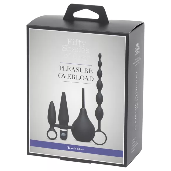Fifty Shades of Grey - 4-delige anale set - siliconen - zwart