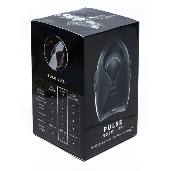 Hot Octopuss Pulse Solo Lux - automatische masturbator - zwart