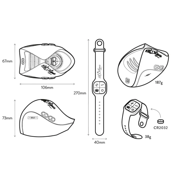 Hot Octopuss Pulse Solo Lux - automatische masturbator - zwart