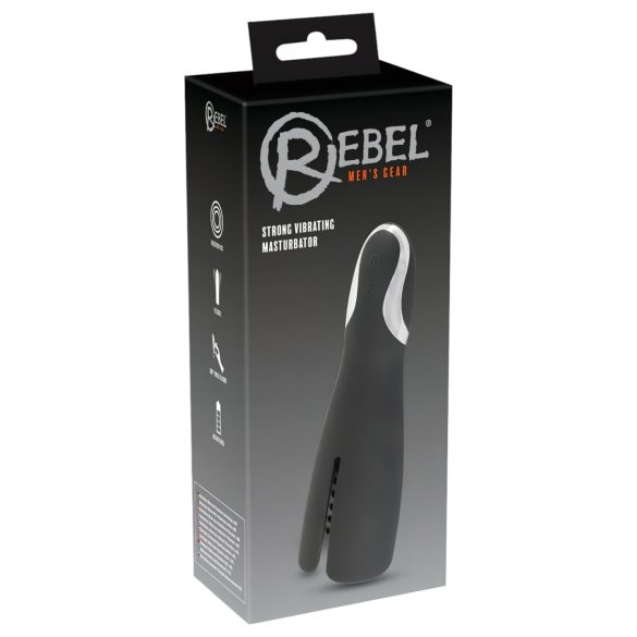 Rebel Strong - oplaadbare eikelvibrator (zwart)