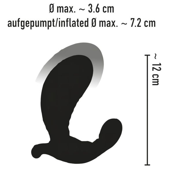 You2Toys - opblaasbare vibrator met afstandsbediening - zwart