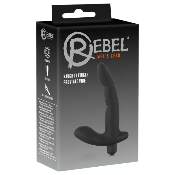 Rebel Naughty Finger - prostaat vibrator - zwart