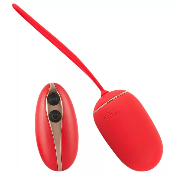 SMILE Love Ball - draagbaar, oplaadbaar vibrerend ei met afstandsbediening (rood)