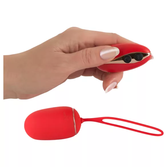 SMILE Love Ball - draagbaar, oplaadbaar vibrerend ei met afstandsbediening (rood)