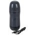Rebel - 2in1 zuig- en vibratiemasturbator (zwart)