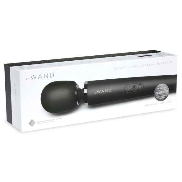Le Wand Petite - exclusieve, oplaadbare massager vibrator (zwart)