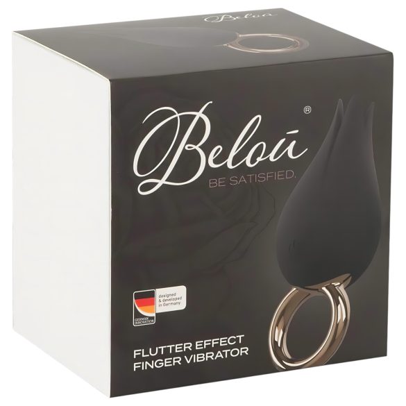 Belou - Oplaadbare, waterdichte clitoris vibrator (zwart)