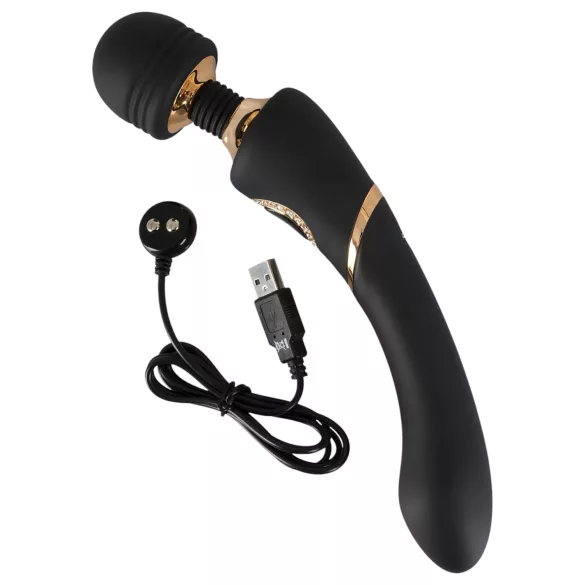 Cleopatra Wand - oplaadbare waterproof massage vibrator - zwart