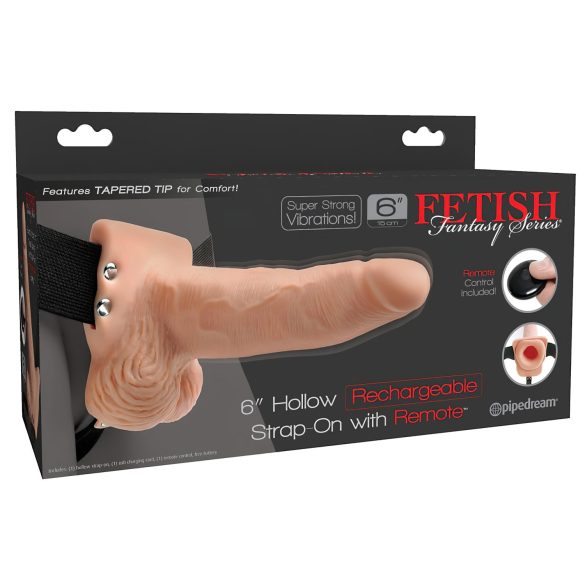 Fetish Strap-On 6 - holle, aanpasbare vibrator (natuurlijk)