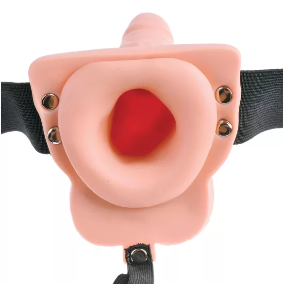 Pipedream - Fetish Strap-On 6 - opzetbare, holle vibrator (natuurlijk)