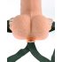 Fetish Strap-On 6 - verstelbare, holle vibrator (natuurlijk)