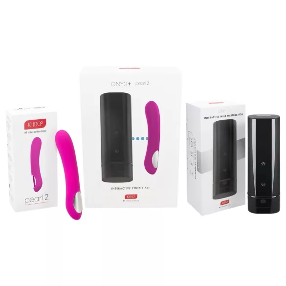 Kiiroo Onyx+ & Pearl 2 - set voor koppels - masturbator en vibrator