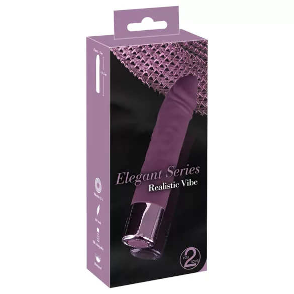 You2Toys - vibrator - oplaadbaar, waterproof, realistisch - paars