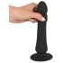 Black Velvet - oplaadbare stotende anaal vibrator (zwart)