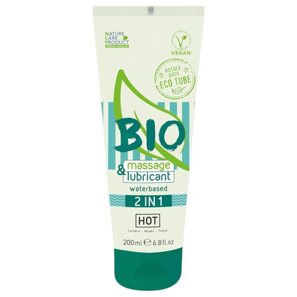 HOT Bio 2IN1 - waterbasis glij- en massagegel (200ml)