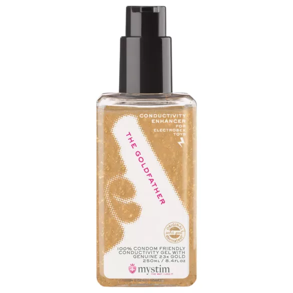 Mystim - glijmiddel voor elektro seks - 23k goud - 250ml