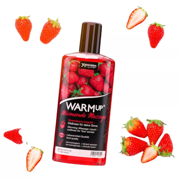 JoyDivision WARMup - verwarmende massageolie - aardbei - 150ml